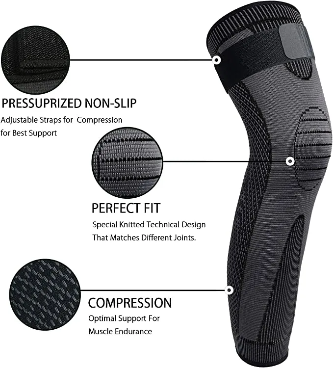 Long Knee Brace Compression Sleeve-L