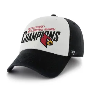 Louisville Cardinals 2013 National Champs '47 Brand White Black Adj Hat Cap