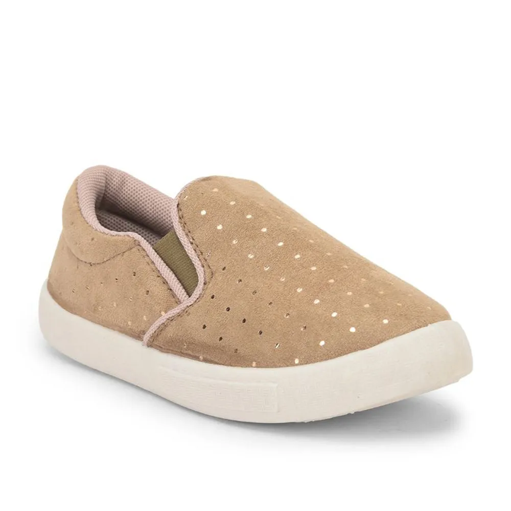 Lucy & Luke (Beige) Casual Non Lacing Shoes For Kids BASTIAN-3M By Liberty