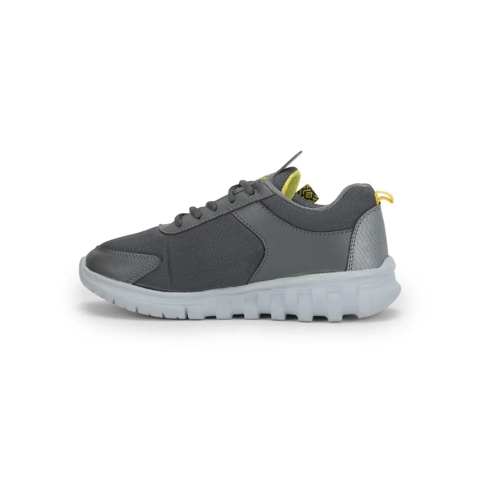 Lucy & Luke (Grey) Sports Lacing Shoes For Kids FELF-EL By Liberty