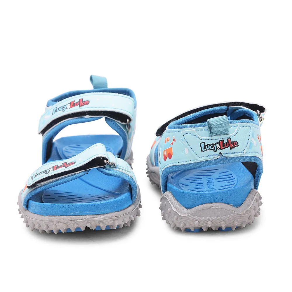 Lucy & Luke S.Blue Casual Sandal For Kids 8074-301 By Liberty