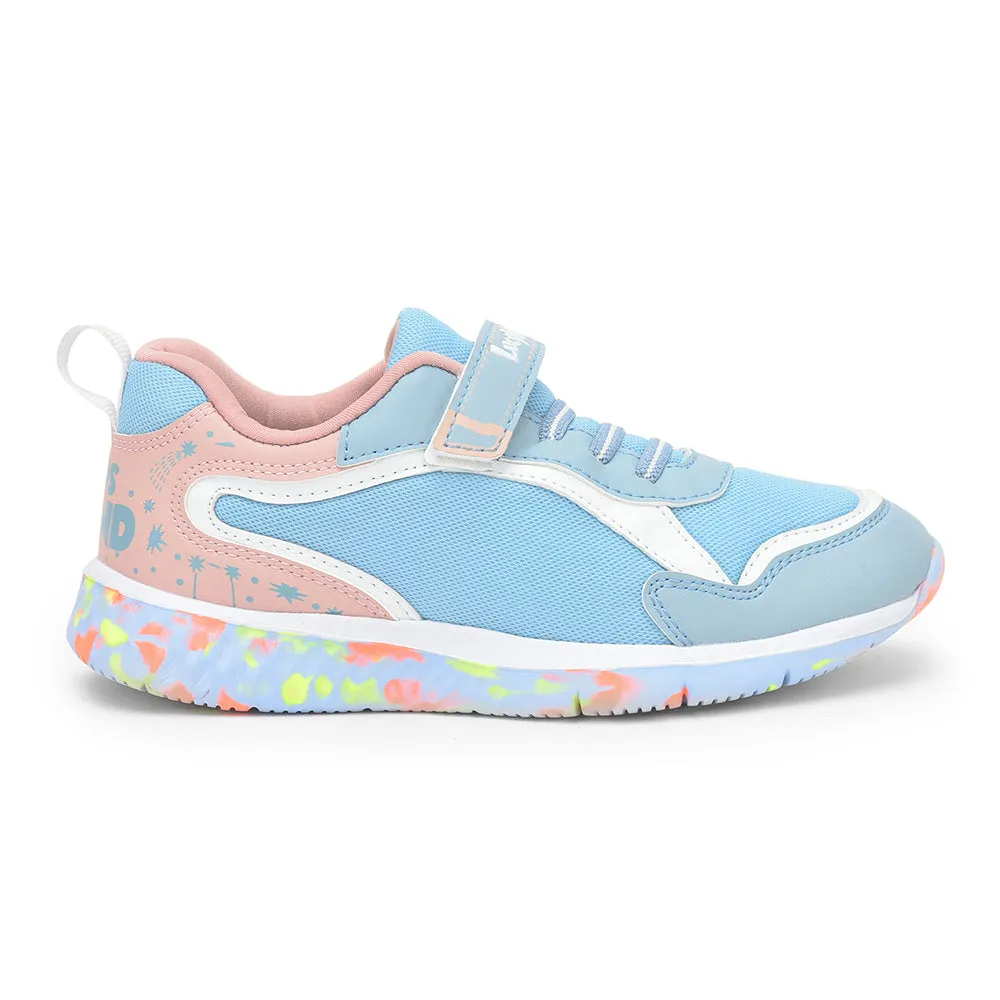 Lucy & Luke (Sky Blue) Sports Non Lacing Shoes For Kids JAMIE-126E By Liberty