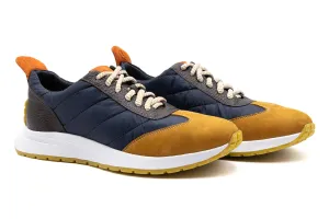 Marathon Lightweight Nylon Sneakers - Navy/Ochre