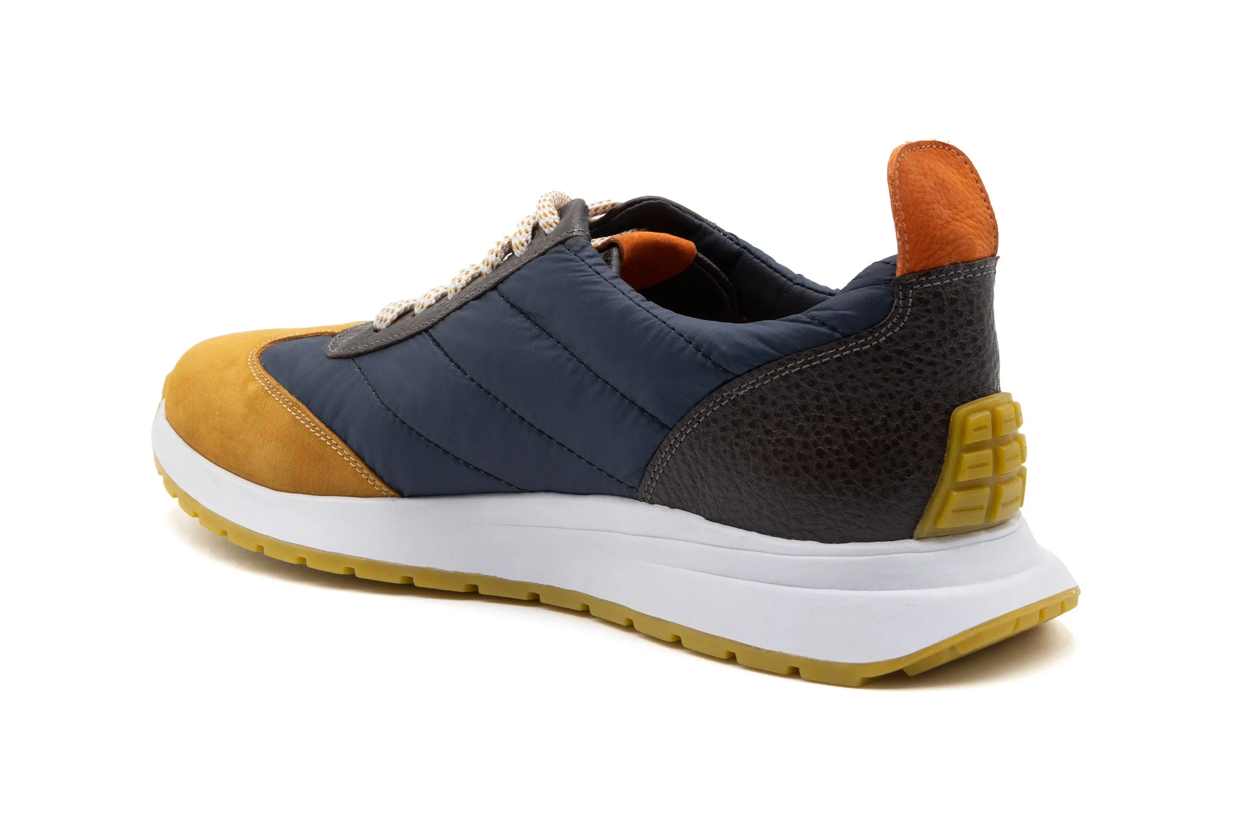 Marathon Lightweight Nylon Sneakers - Navy/Ochre