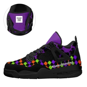 Memorable Employee Gifts, Customized Business Gifts Personalized Halloween Sneakers,Custom Spooky Season Basketball Shoes, Cute Pumpkin Basketball Shoes,AJ4-23020090