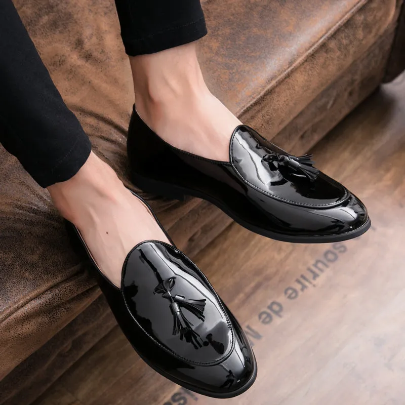 Men's Casual Leather Oxfords Shoes With Tassel