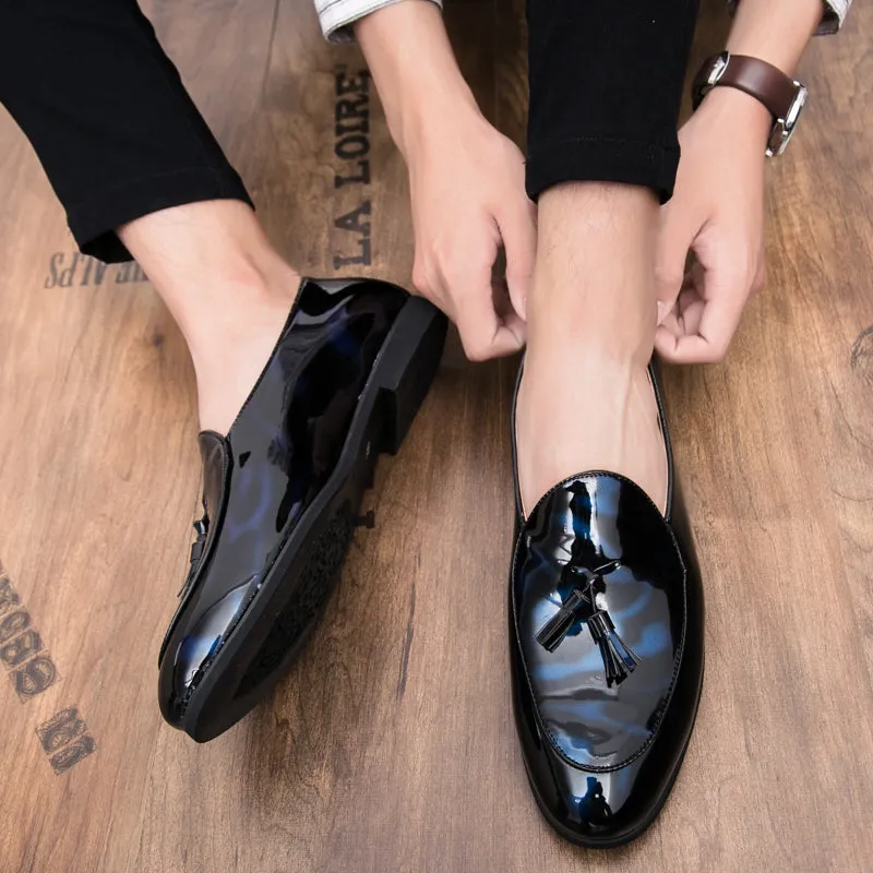 Men's Casual Leather Oxfords Shoes With Tassel