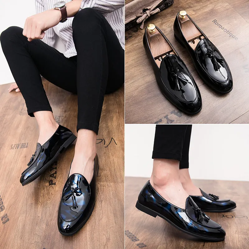 Men's Casual Leather Oxfords Shoes With Tassel