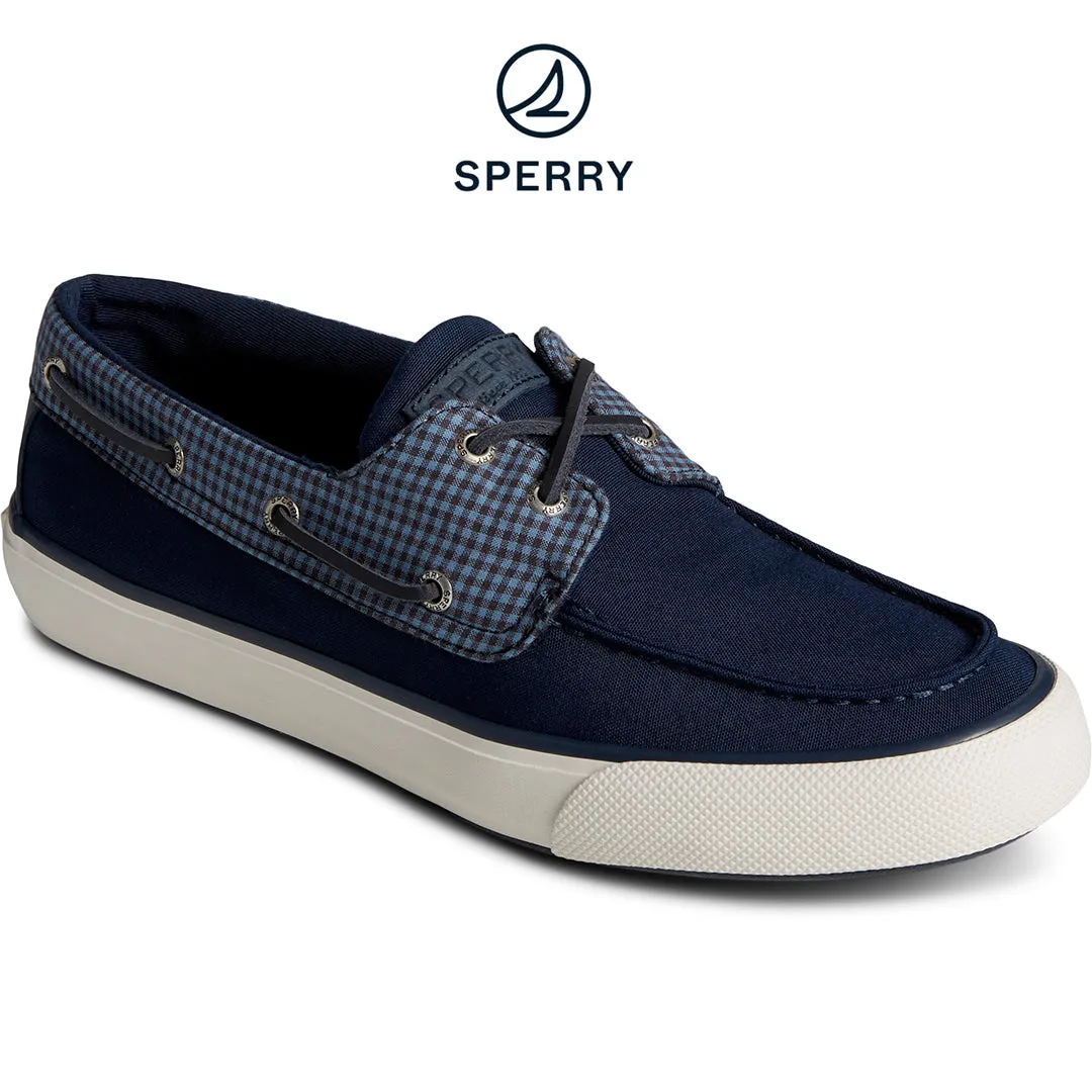 Men's SeaCycled™ Bahama II Gingham Sneaker - Blue (STS24982)