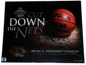 Missouri Tigers Men's Basketball Cut down the Net 2009 Big 12 Champs Print 16X20