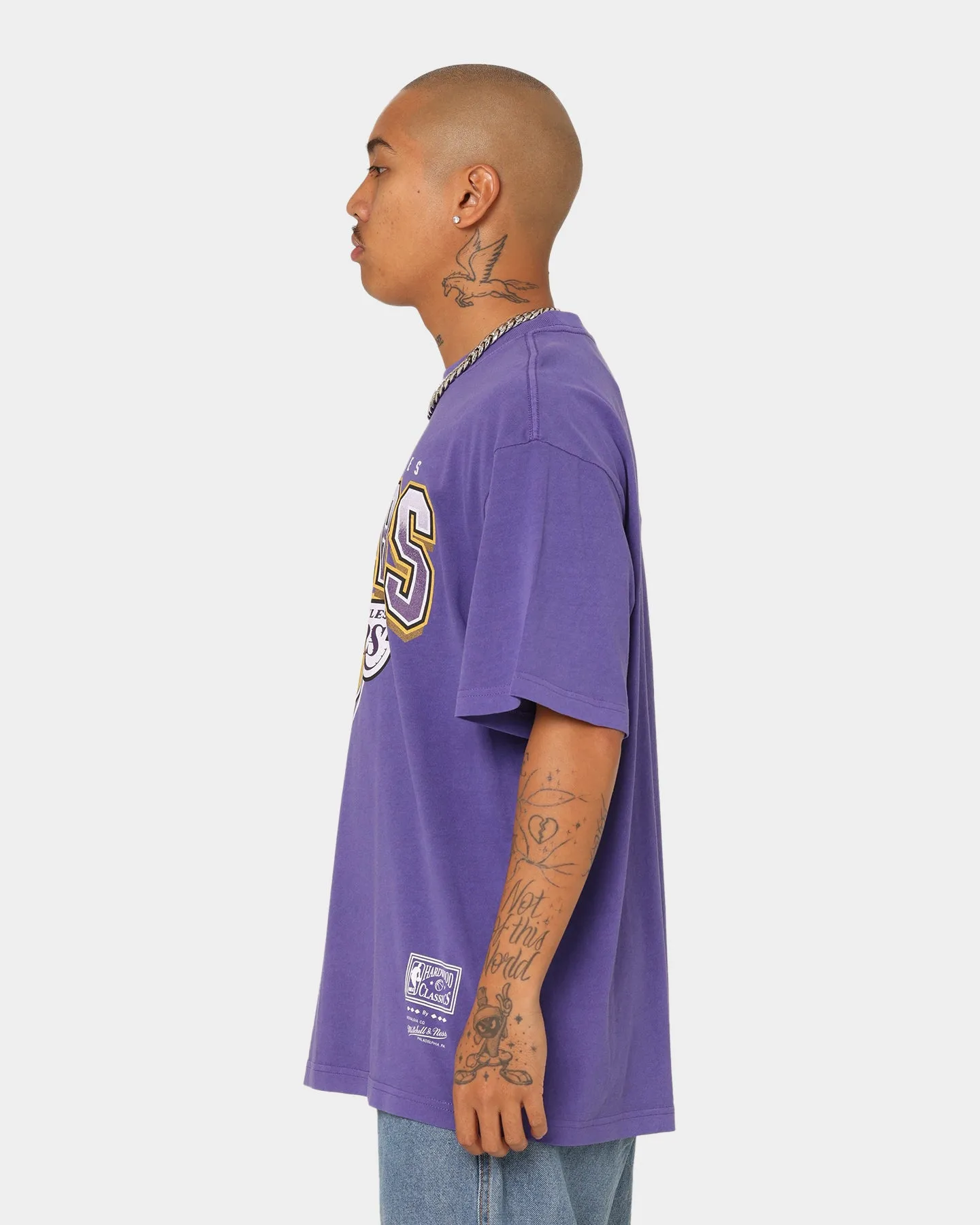 Mitchell & Ness Los Angeles Lakers Metallic Shadow T-Shirt Faded Purple