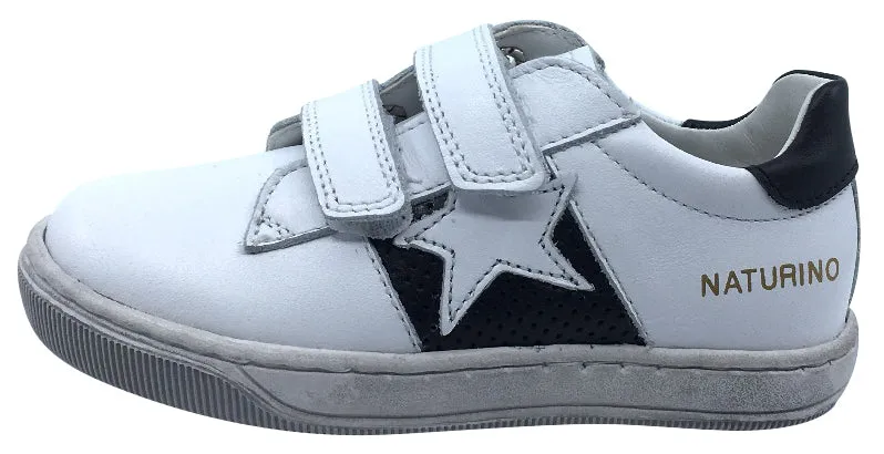 Naturino Boy's Andy Sneakers Tennis Shoes, White-Black