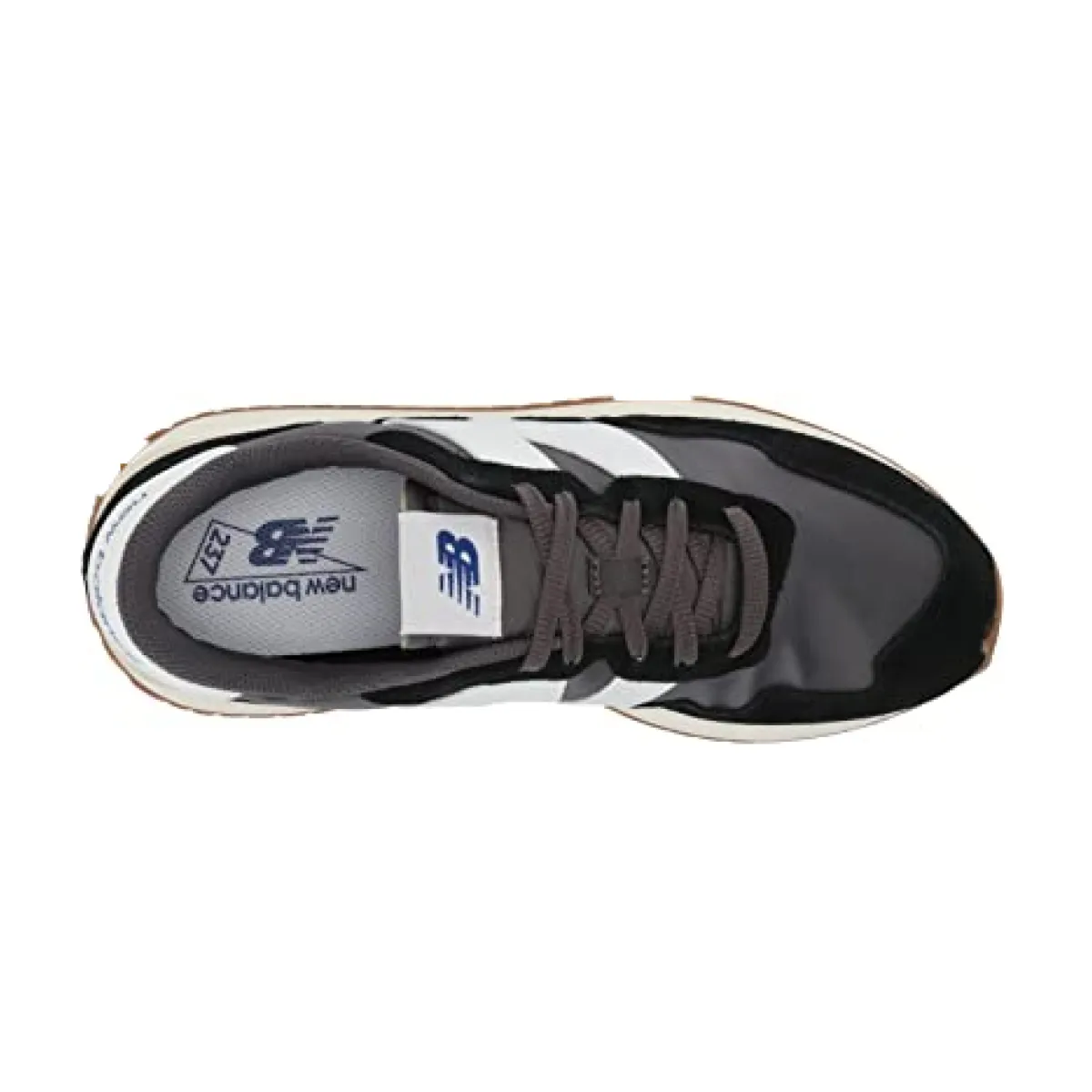 NEW BALANCE GS237PF-M 237 (GS237V1) JR'S (Medium) Black Suede & Mesh Running Shoes