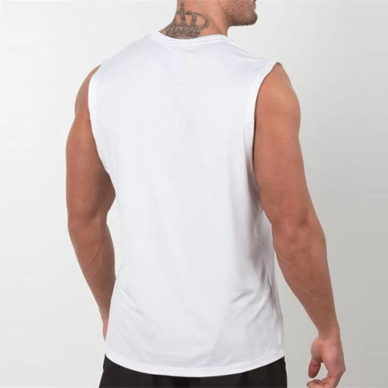 New Plain Tank Top - Men Gyms Stringer Sleeveless Shirt Fitness Clothing (TM7)