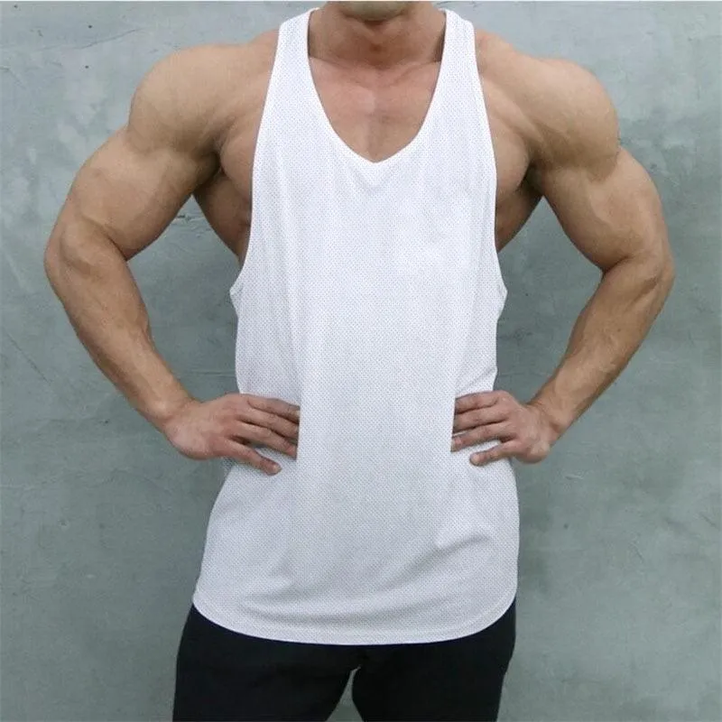 New Summer Brand Vest Mesh Gym Clothing - Mens Tank Tops Sleeveless Shirt - Bodybuilding Equipment Fitness Men's Stringer Tank Top (TM7)(1U101)(1U100)