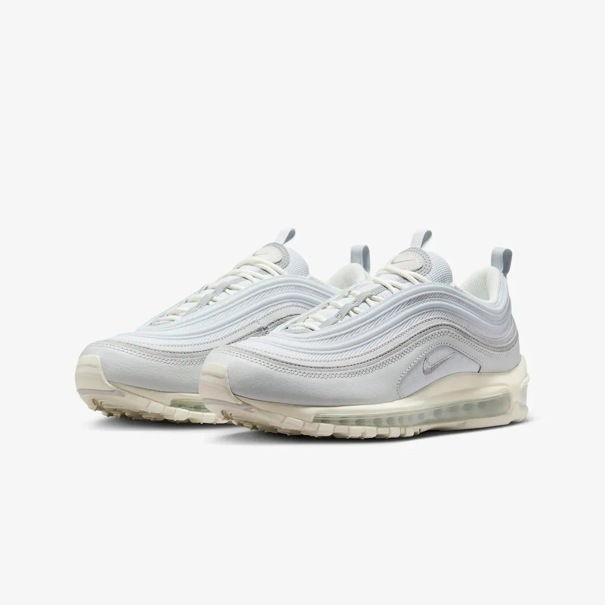 Nike | AIR MAX 97  { PURE PLATINUM/WOLF GREY-WOLF GREY-SAIL