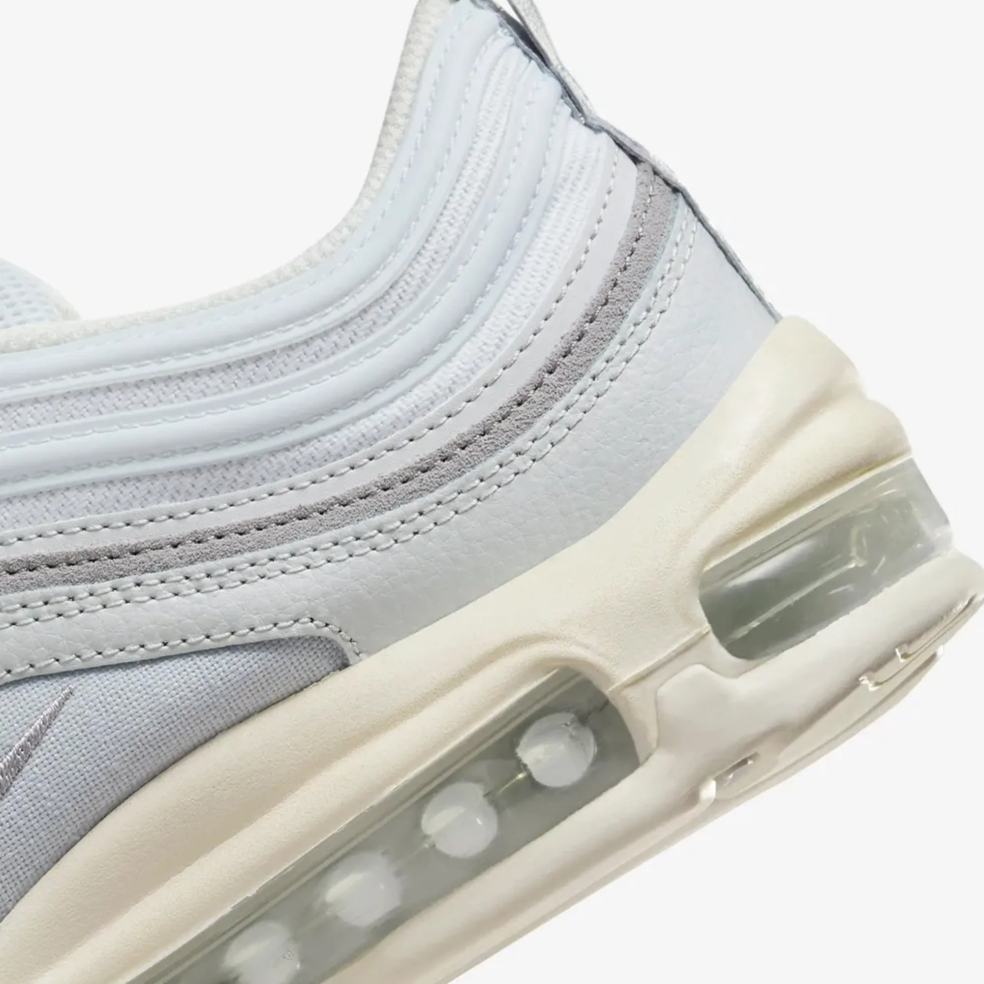 Nike | AIR MAX 97  { PURE PLATINUM/WOLF GREY-WOLF GREY-SAIL