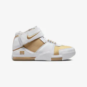 Nike | LEBRON 2 MACCABI  { WHITE/METALLIC GOLD-VARSITY CRIMSON