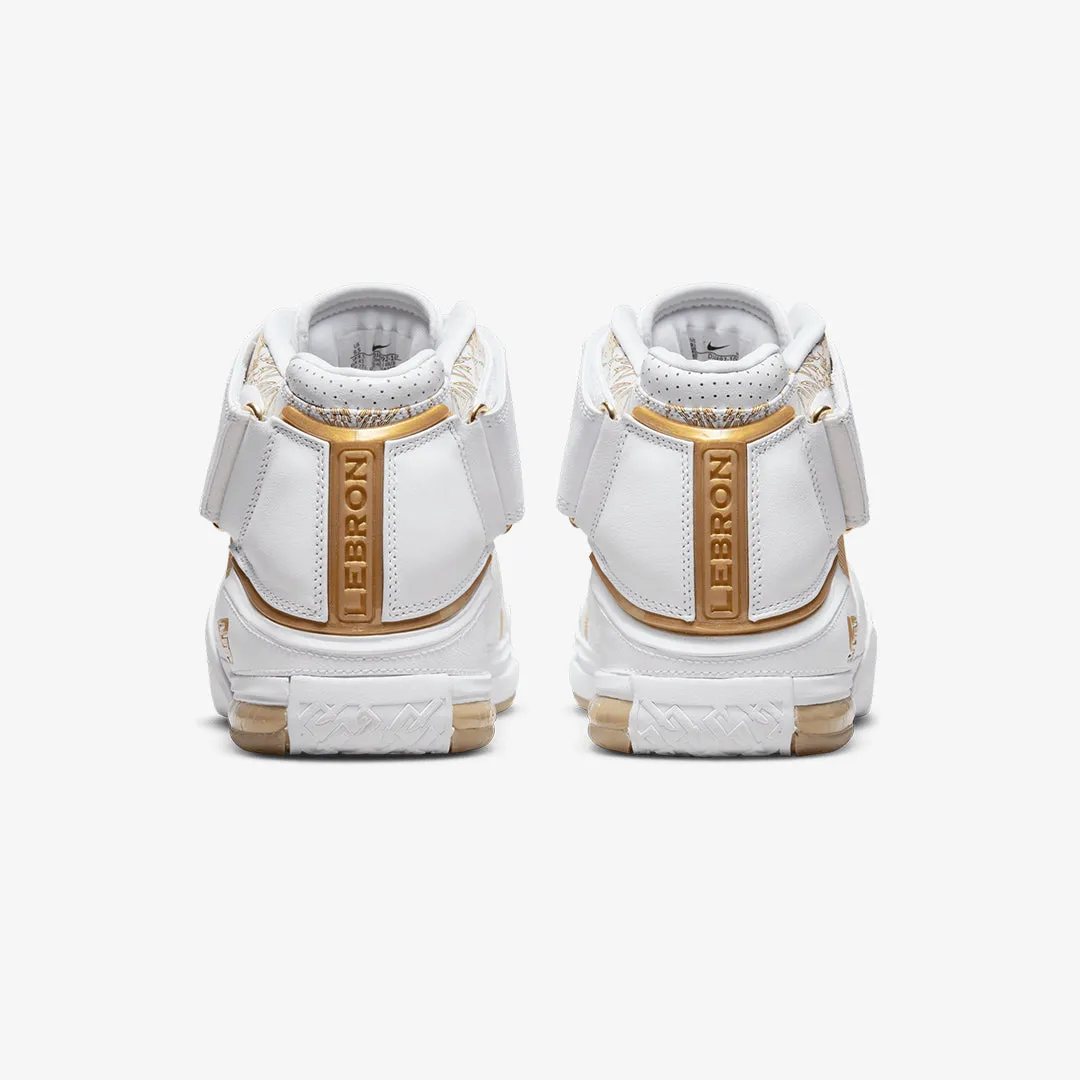 Nike | LEBRON 2 MACCABI  { WHITE/METALLIC GOLD-VARSITY CRIMSON