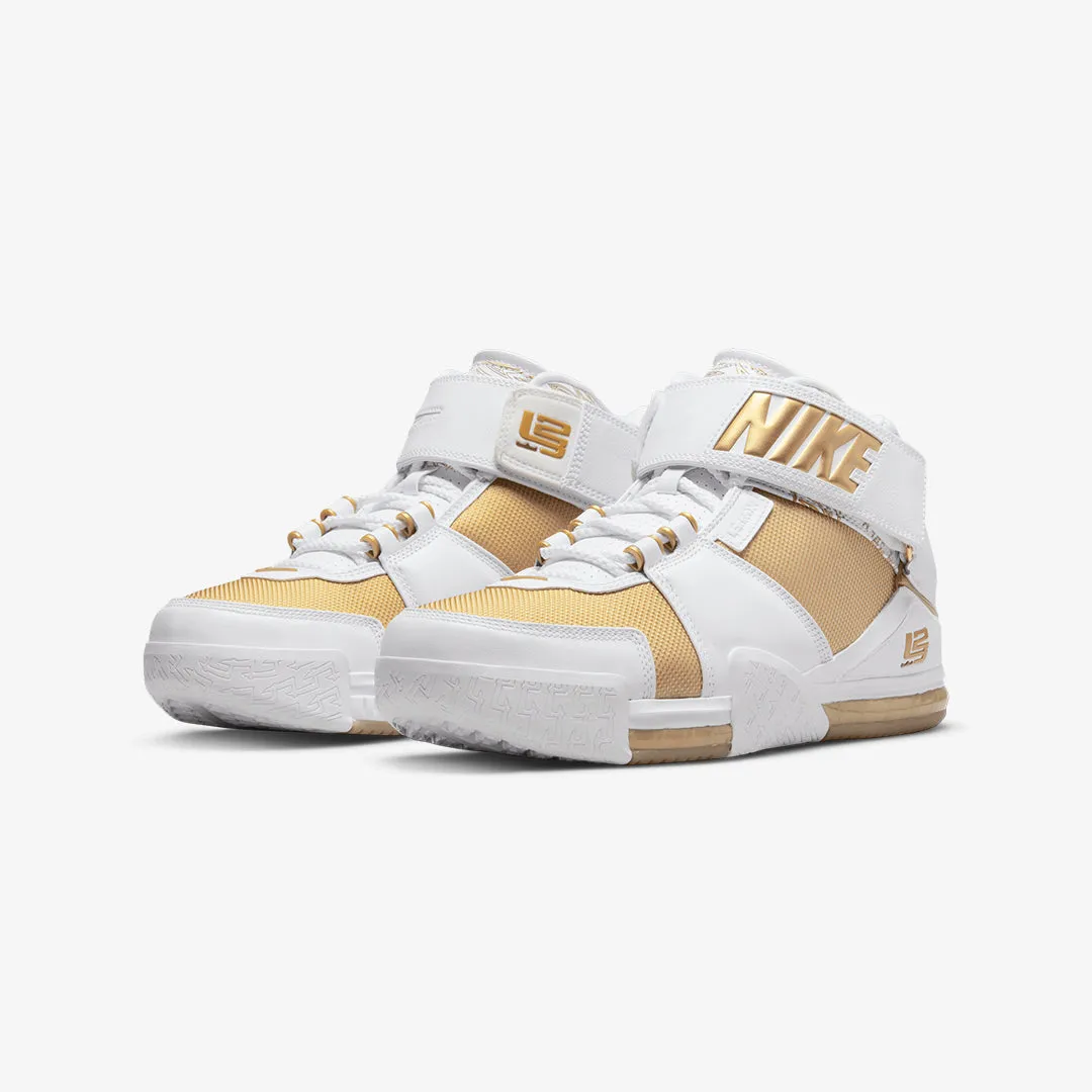 Nike | LEBRON 2 MACCABI  { WHITE/METALLIC GOLD-VARSITY CRIMSON