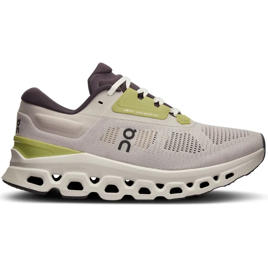 On Women's Cloudstratus 3 Running Shoes Pearl / Ivory