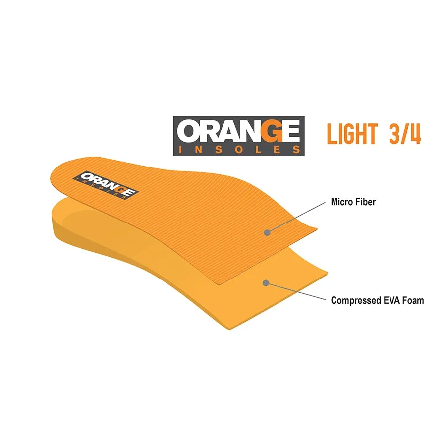 Orange Light Insoles - 3/4-Length