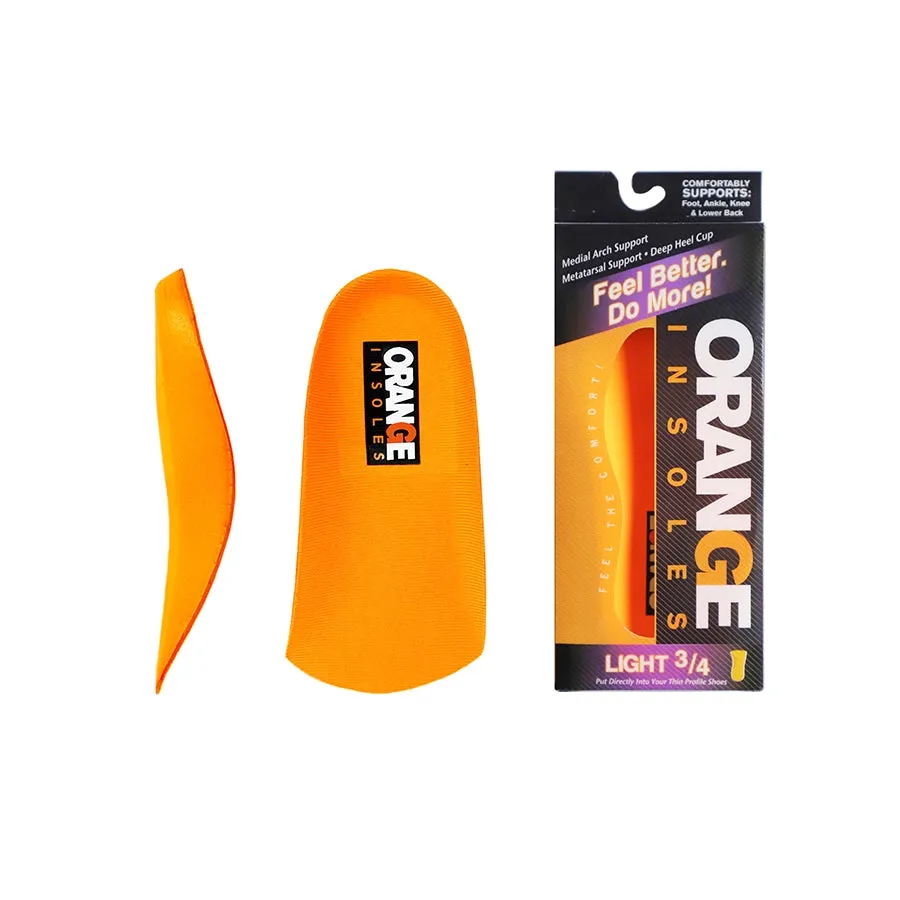 Orange Light Insoles - 3/4-Length