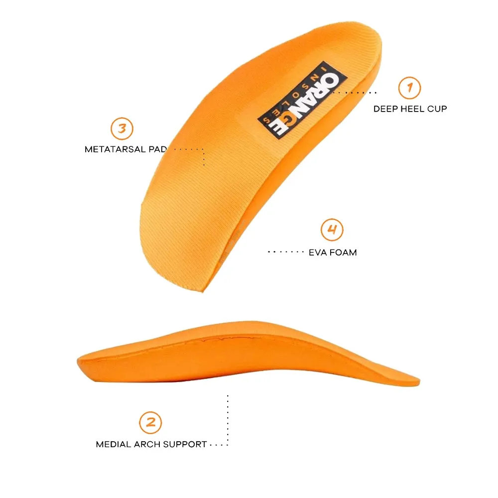 Orange Light Insoles - 3/4-Length