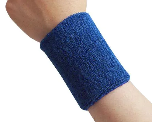 Pair of 6 inches Outdoor Sports Athletic Cotton Wristbands