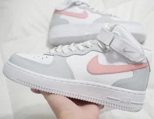 Pink and Gray Custom Air Force 1