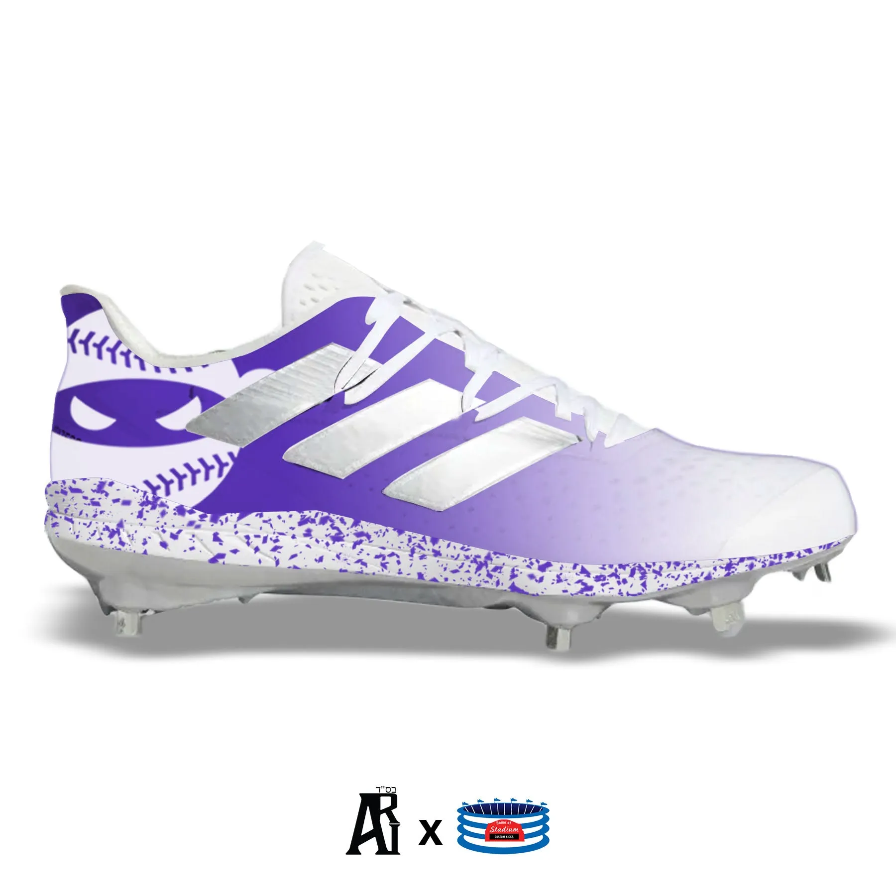 "Purple Ninja" Adidas Adizero Afterburner 8 Cleats