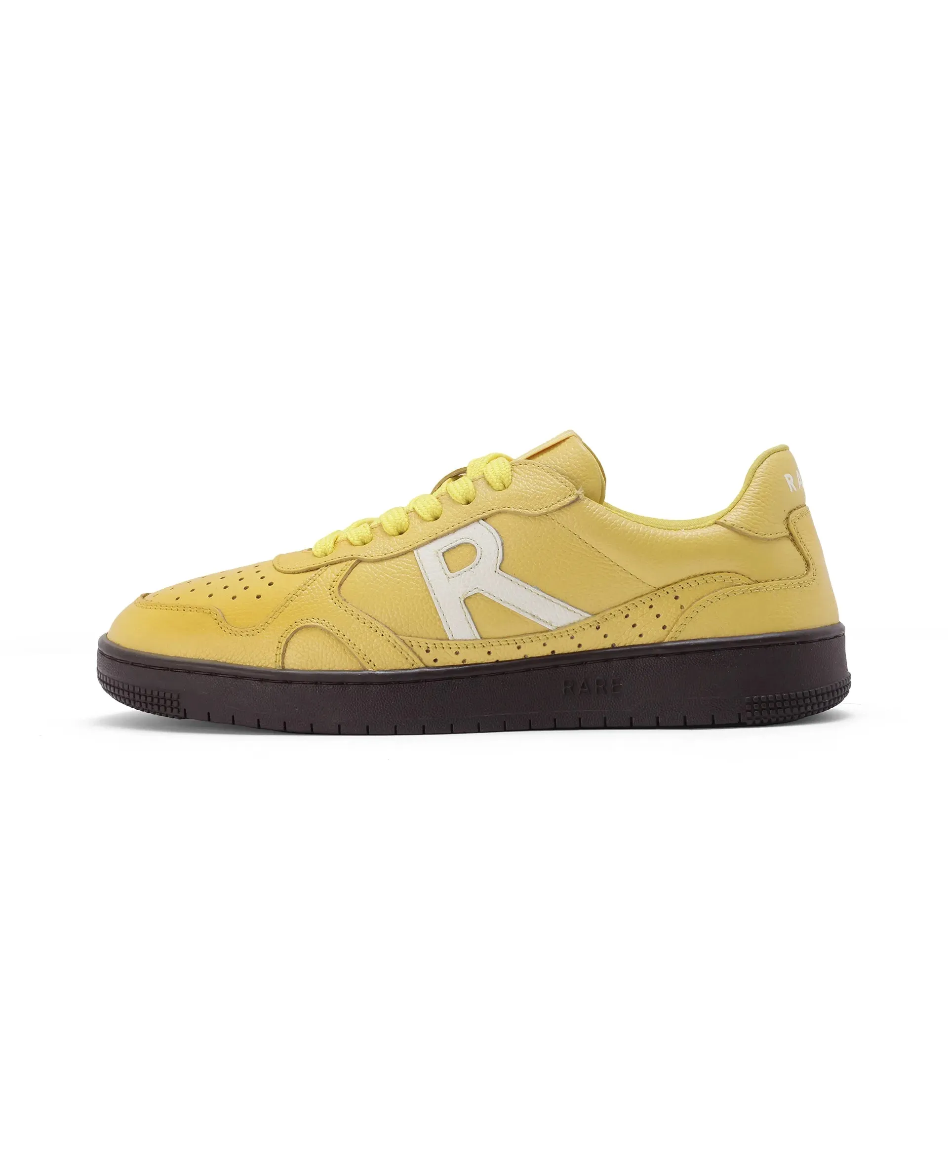 Rare Rabbit Men's Kepler Yellow Plain Shoes