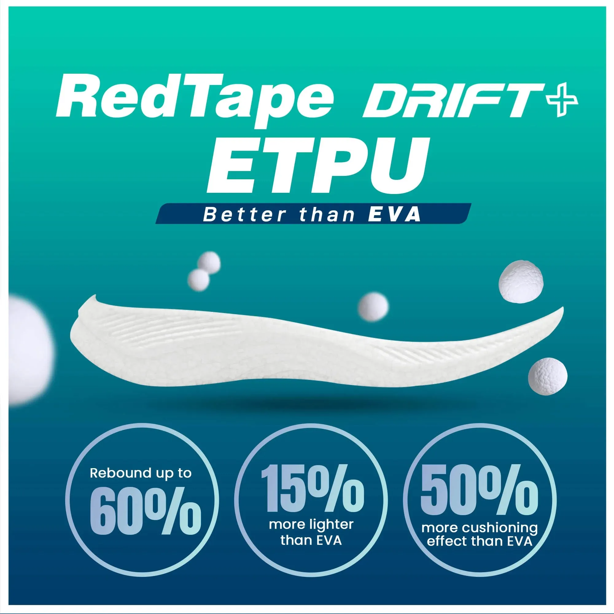 Red Tape ETPU Athleisure Sports Shoes for Men | Soft Cushioned Insole, Slip-Resistance, Dynamic Feet Support, Arch Support, Superior Bounce, Enhanced Comfort & Impact Mitigation