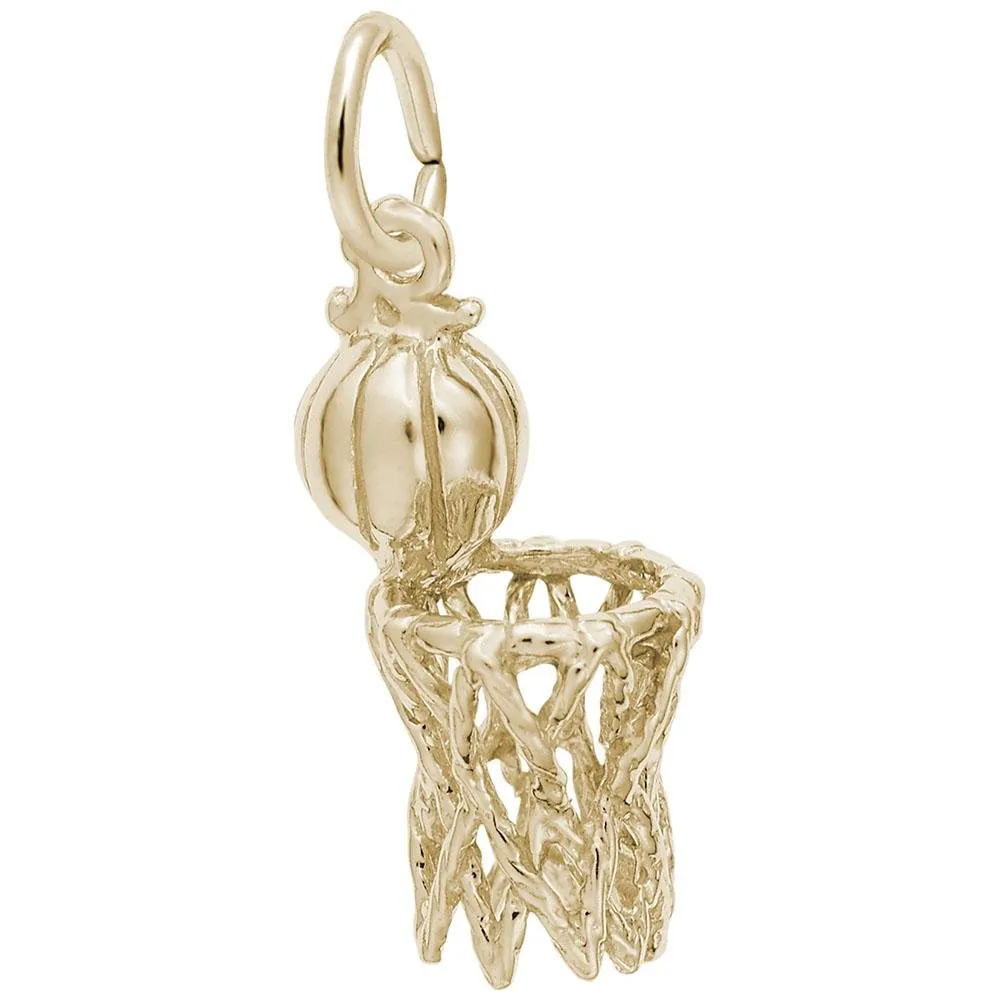 Rembrandt Charms - Basketball Hoop & Net Charm - 6497