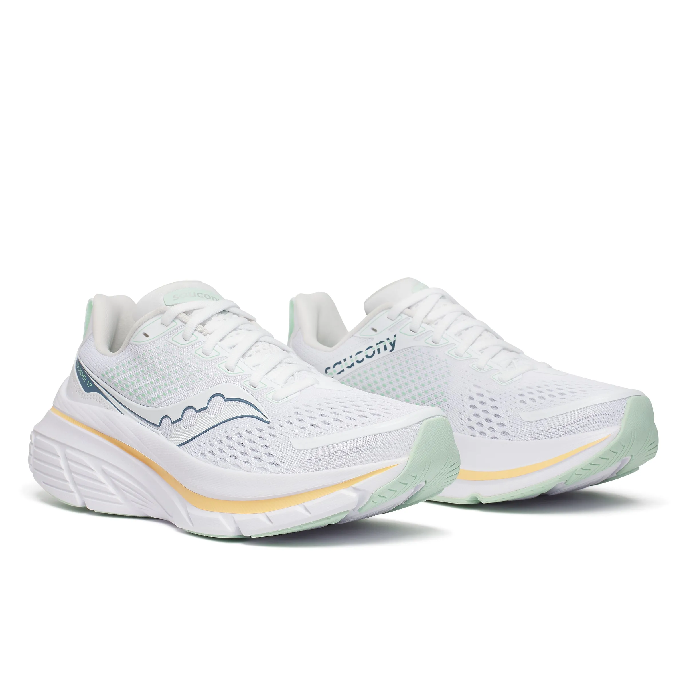 Saucony Women's Guide 17 Running Shoes White / Peel