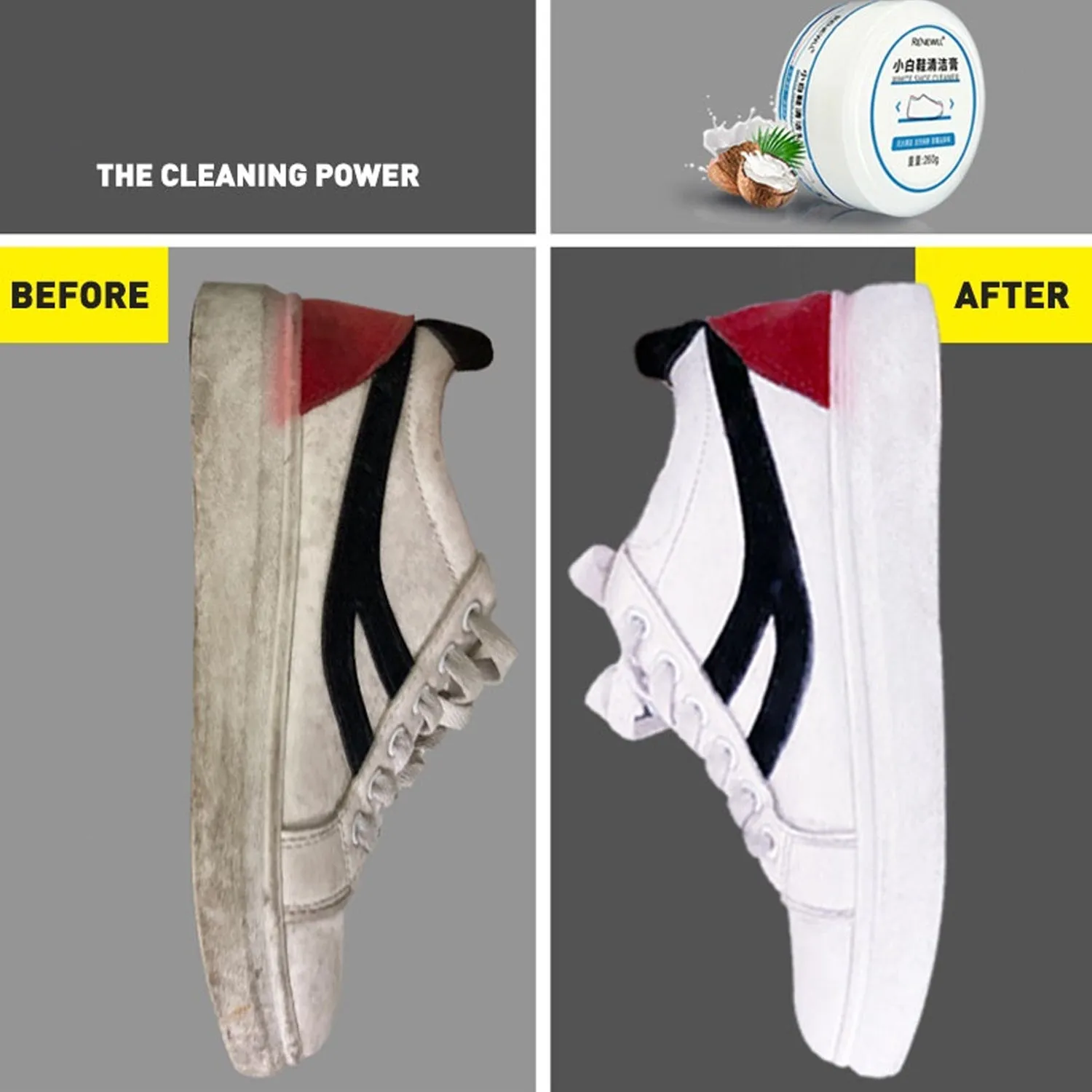 Shoe Stain Remover Cream - 260g Sneaker Cleaning Kit