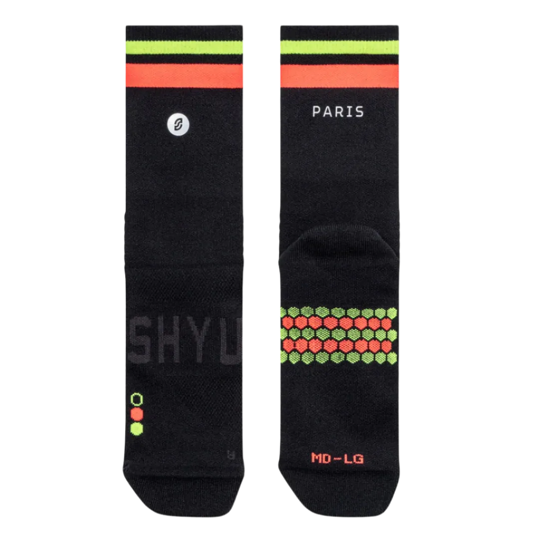 SHYU - Racing Socks - Black/Red/Neon