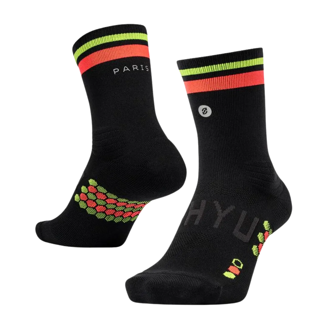 SHYU - Racing Socks - Black/Red/Neon