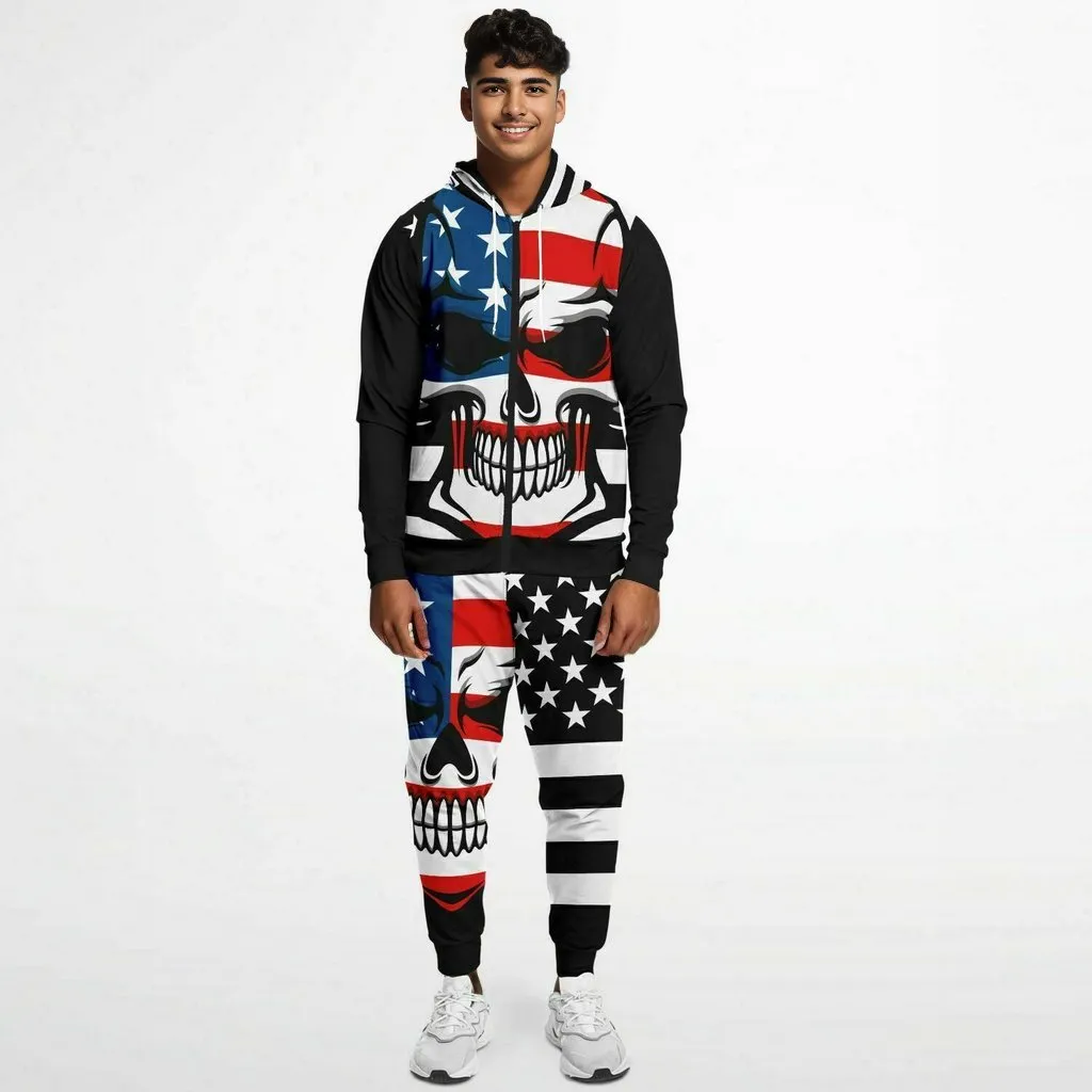 Skull Flag Men's Premium Fashion Ziphoodie & Jogger