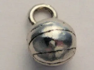 Small Basketball Genuine American Pewter Charm