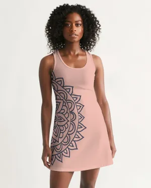 SMF Pop Elements On Pink Feminine Racerback Dress