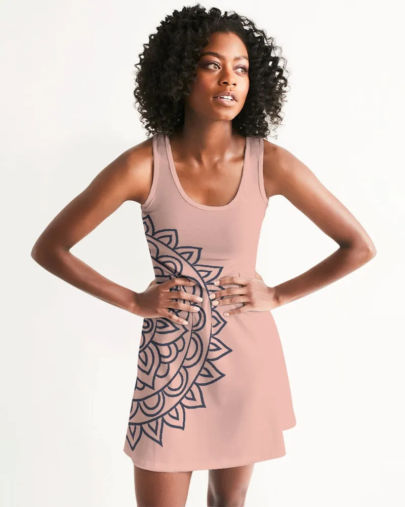 SMF Pop Elements On Pink Feminine Racerback Dress