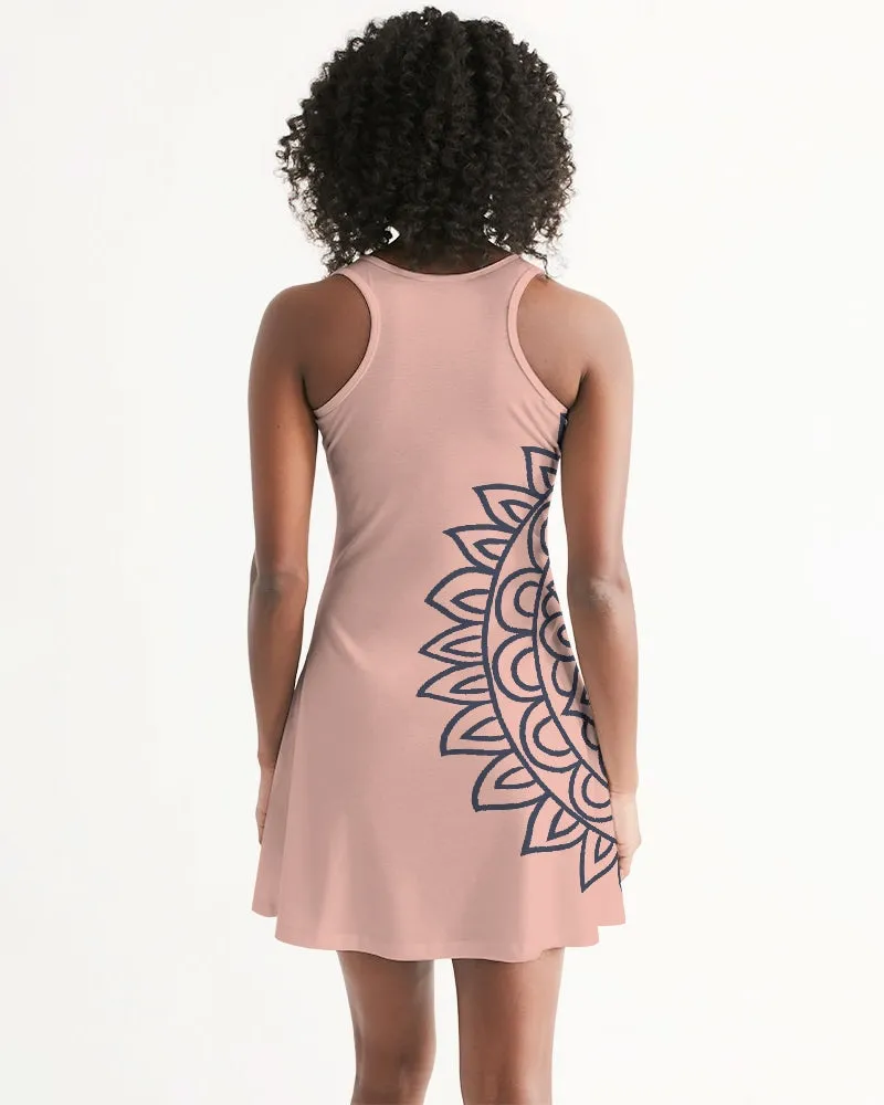 SMF Pop Elements On Pink Feminine Racerback Dress