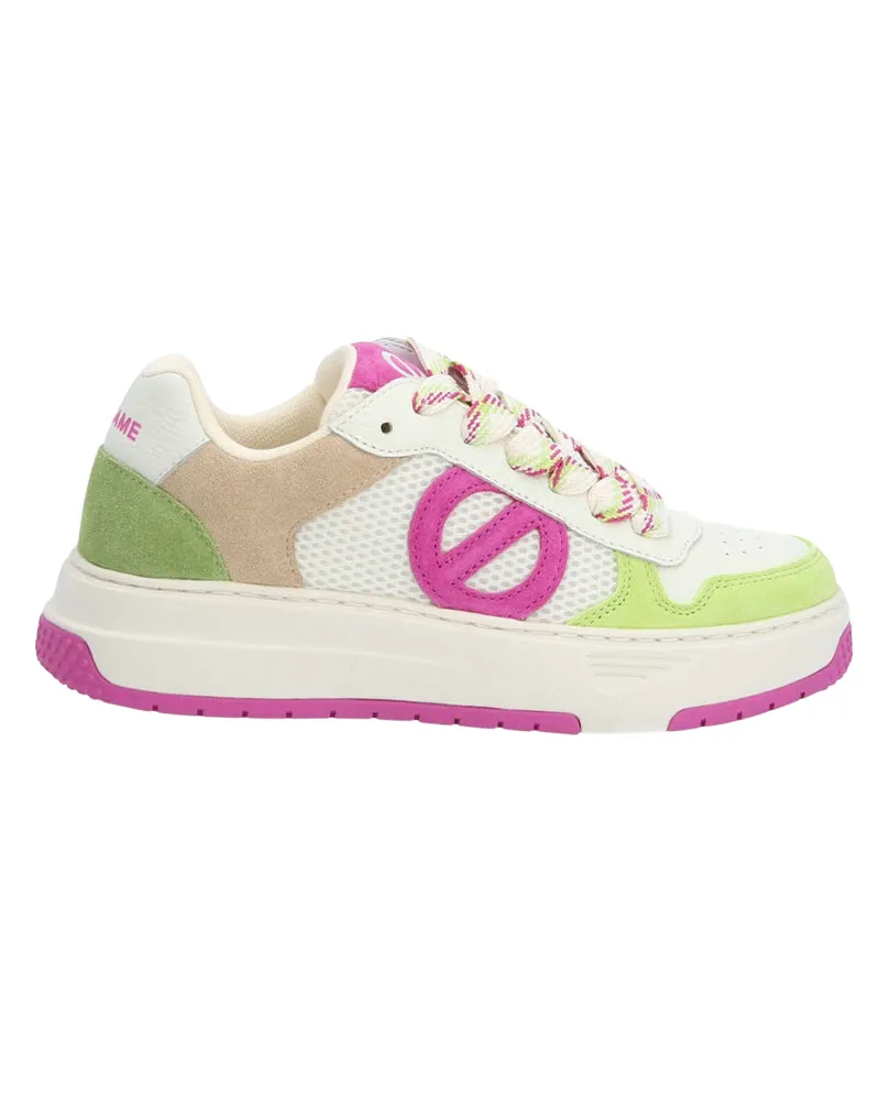 SNEAKERS DONNA " ALISON " - BIANCO VERDE FUXIA