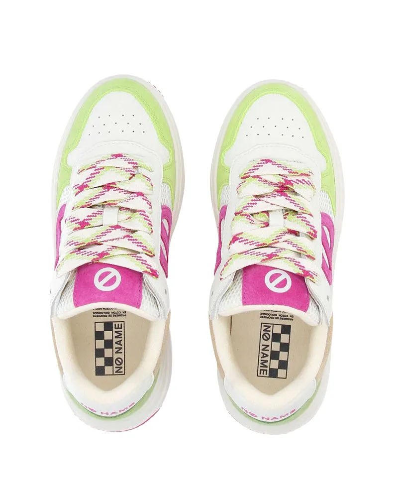 SNEAKERS DONNA " ALISON " - BIANCO VERDE FUXIA