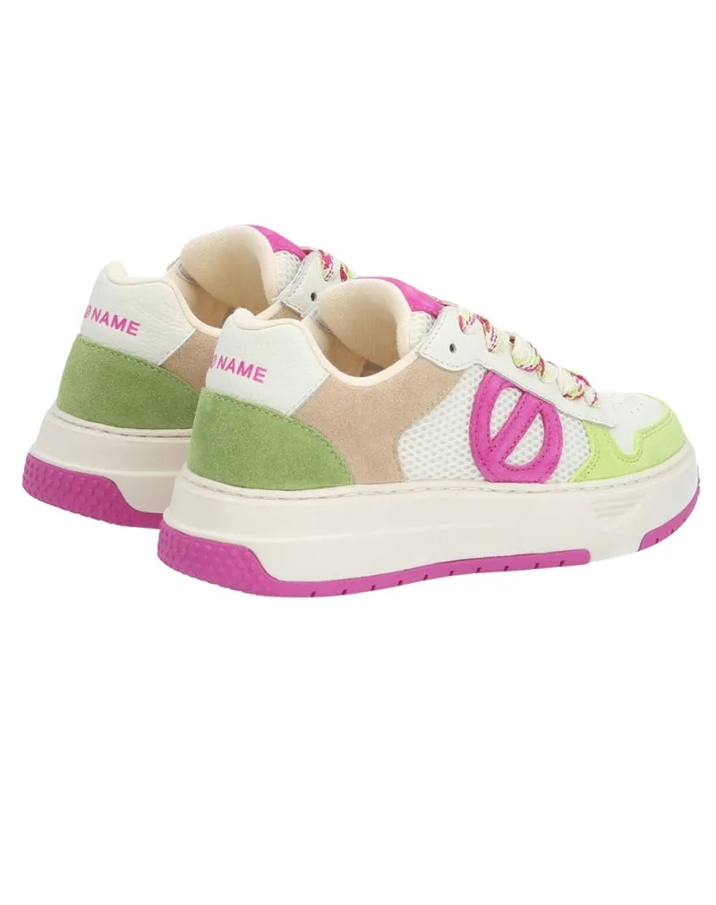 SNEAKERS DONNA " ALISON " - BIANCO VERDE FUXIA