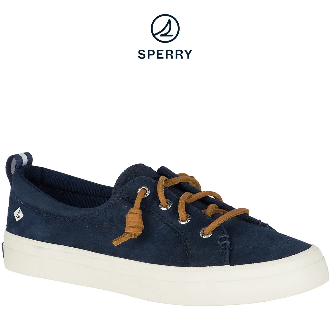 Sperry Women's Crest Vibe Washable Leather Sneakers Navy (STS82400)