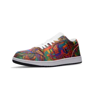 STAINED GLASS Unisex Low Top Leather Sneakers