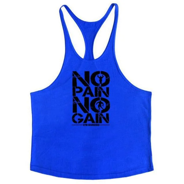 Stringer Tank Tops - Men's Sportswear Vest - Fitness Clothing Sleeveless Shirts (TM7)