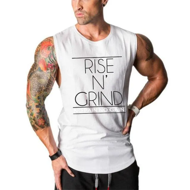 Stringer Tank Tops - Men's Sportswear Vest - Fitness Clothing Sleeveless Shirts (TM7)